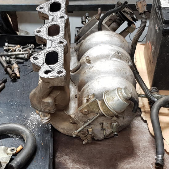 engine being repaired