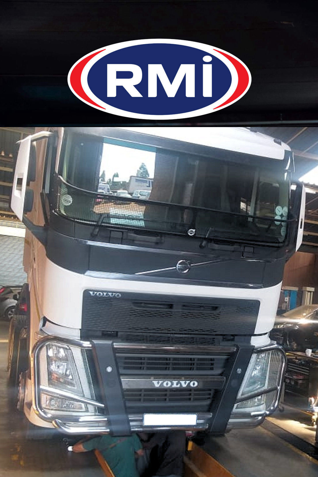 RMI logo with truck in background